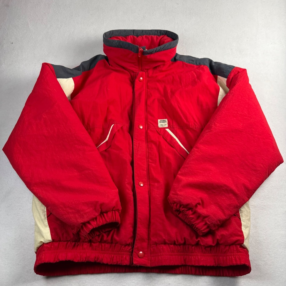 Alpine Designs‎ Mens Vintage Gore-Tex Ski Jacket Red Colorblock Size Large 91845